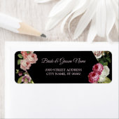 Rosa Blumengrün Schwarze Rücksendeadresse (Insitu)