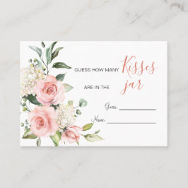 Rosa Blumengrün Wie viele Küsse in Jar Game Platzkarte
