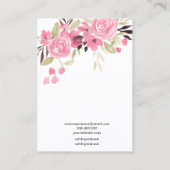 Rosa Blumenhaarklammer Barrett-Display Visitenkarte (Rückseite)