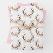 Rosa Blumenhändler Personalisiert Geschenkpapier Set (Beispiel)