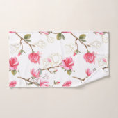 Rosa BlumenhandtuchSet, Hübsche rosa Blume Badhandtuch Set (Handtuch)