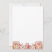 Rosa Blumenhochzeit Einladung (Rückseite)