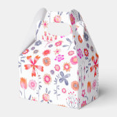 Rosa Blumenhochzeit Geschenkschachtel (Rückseite)