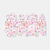 Rosa Blumenhochzeit Geschenkschachtel (Ungefaltet)