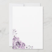 Rosa Blumenhochzeit nach dem Party Einladung (Rückseite)