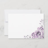 Rosa Blumenhochzeit RSVP Karte (Rückseite)