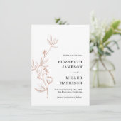 Rosa Blumenhochzeit Sichern Sie die Ankündigung (Stehend Vorderseite)