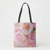 Rosa Blumenhochzeit Tasche (Vorderseite)