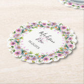 Rosa Blumenhochzeit Untersetzer (angewinkelt)