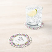 Rosa Blumenhochzeit Untersetzer (Vor Ort)