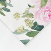 Rosa Blumenhorn Monatsmilestone Kindermädchen Fleecedecke (Ecke)