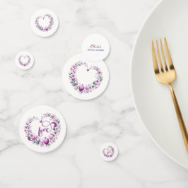 Rosa Blumenhörnchen-Brautparty Konfetti