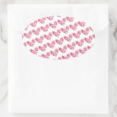 Rosa Blumenhörnchen-Umschlag Aufkleber (Tasche)