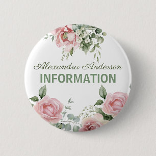 Rosa Blumeninformation  Button