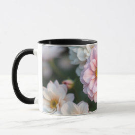 Rosa Blumenkaffeetasse Tasse