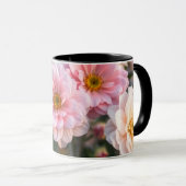 Rosa Blumenkaffeetasse Tasse (VorderseiteRechts)