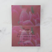Rosa Blumenkarte der mutter Tages Karte (Innenseite)
