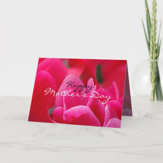 Rosa Blumenkarte der mutter Tages Karte (Vorderseite)