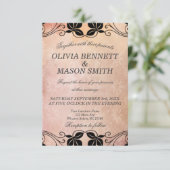 Rosa Blumenkarte Einladung (Stehend Vorderseite)