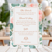 Rosa Blumenkarte Einladung