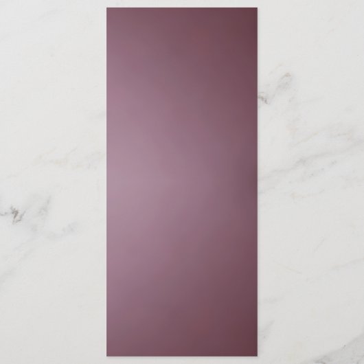 Rosa Blumenkarte Menükarte (Rückseite)