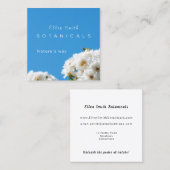 Rosa Blumenkarte Quadratische Visitenkarte (Vorne/Hinten)