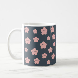 Rosa Blumenkatze | Süße Gesichtskatze | Blumenkatz Kaffeetasse