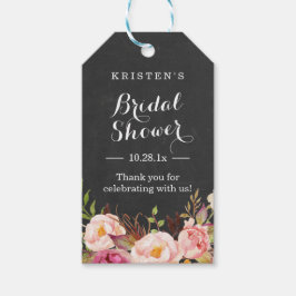 Rosa Blumenkhalkappe | Brautparty Vielen Dank Geschenkanhänger