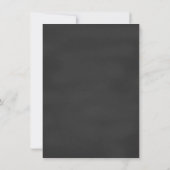 Rosa Blumenkhalkboard Brautparty Einladung (Rückseite)