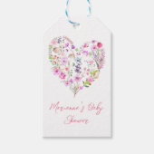 Rosa Blumenkinder in Blütendusche Geschenkanhänger (Vorderseite)