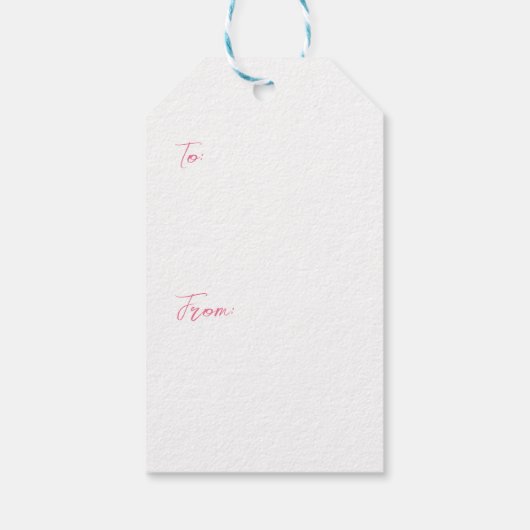 Rosa Blumenkinder in Blütendusche Geschenkanhänger (Rückseite)