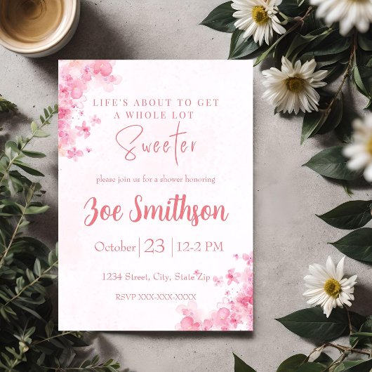 Rosa Blumenkirsche Blossom Einladung