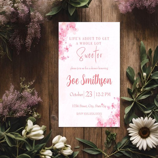 Rosa Blumenkirsche Blossom Einladung