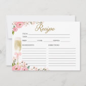Rosa Blumenkohl Brautparty Rezept Karte (Vorderseite)