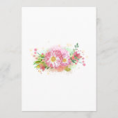 Rosa Blumenkohl Kinderduschkarte Hinweiskarte (Rückseite)