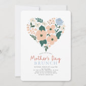 Rosa Blumenkohl Muttertag Brunch Einladung (Vorderseite)