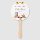 Rosa Blumenkohl Party Babydusche Handlüfter Fächer (Vorderseite)