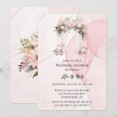 Rosa Blumenkohl Polterabend Einladung (Vorne/Hinten)