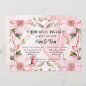 Rosa Blumenkohl Probe Abendessen Einladung (Vorne/Hinten)