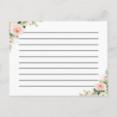 Rosa Blumenkohl-Rezeptur-Karte Postkarte (Rückseite)