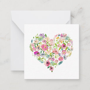 Rosa Blumenkohl Wasserfarbene Liebe Mama Valentine Mitteilungskarte