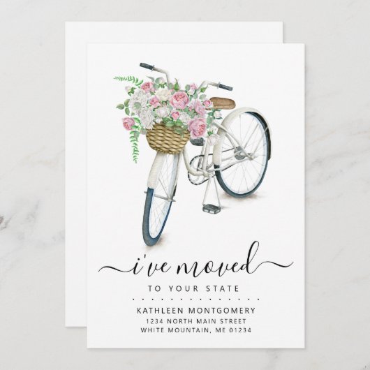 Rosa Blumenkorb Ankündigung (Vorne/Hinten)