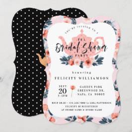 Rosa Blumenkost Party Bridal Dusche Einladung