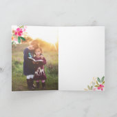 Rosa Blumenkranz Aquarell Foto Muttertag Karte (Innenseite)