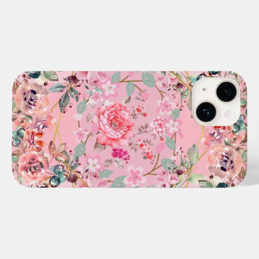 Rosa Blumenkranz, Blume Überlast Case-Mate iPhone Hülle (Rückseite (Horizontal))