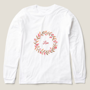 Rosa Blumenkranz einfach Tri-Blend Shirt