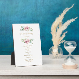 Rosa Blumenkranz im Hochzeitstil des geliebten Ged Fotoplatte