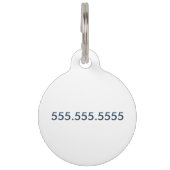 Rosa Blumenkranz Individuelle Name Haustiermarke (Rückseite)