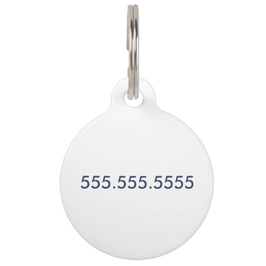 Rosa Blumenkranz Individuelle Name Haustiermarke (Rückseite)