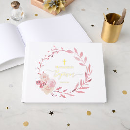 Rosa Blumenkranz Taufe Gästebuch